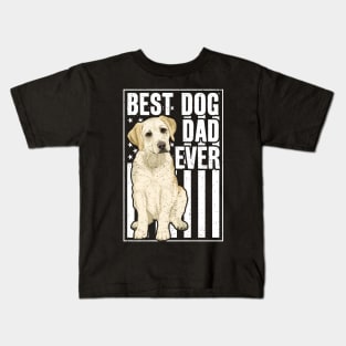 Best Dog Dad Ever Yellow Labrador Retriever Kids T-Shirt